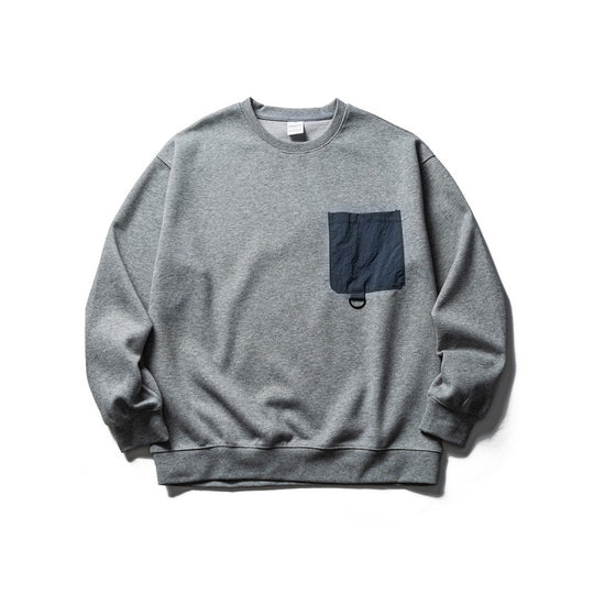 Unisex Oversize-Sweatshirt mit kontrastierender Brusttasche und D-Ring Shop Nory