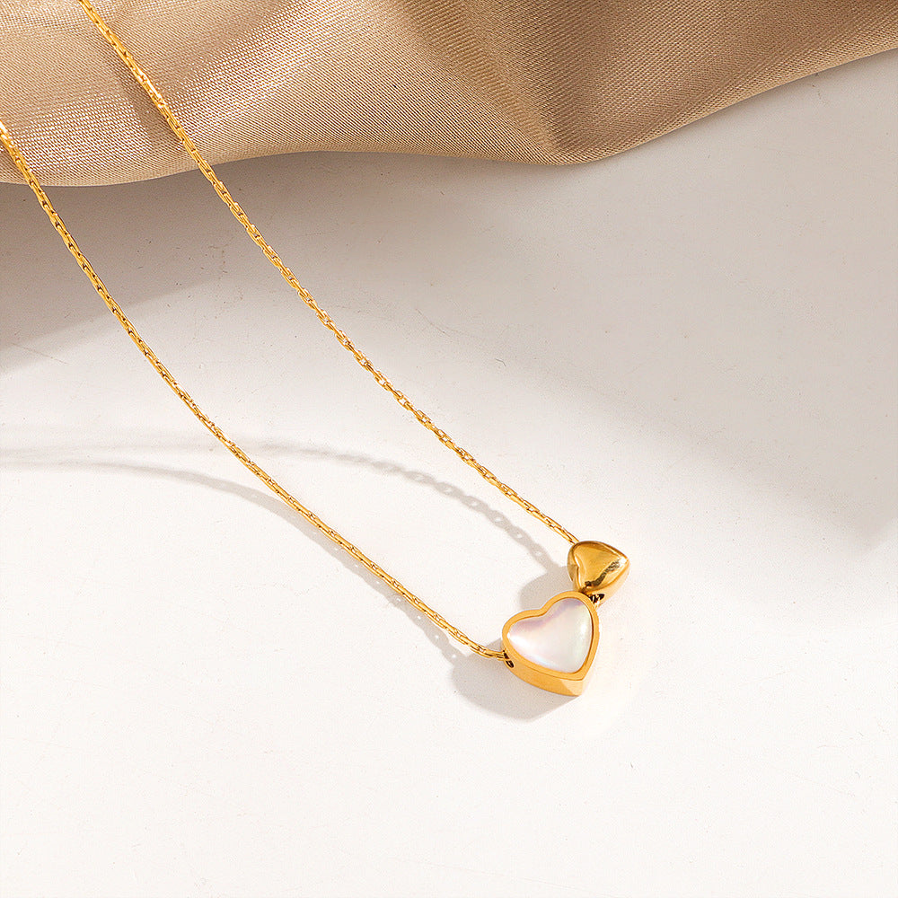 Damen Herzförmige Charm Anhänger Halskette Shop Nory