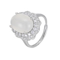 Damen Ring mit hochwertigem Mondstein und funkelndem Zirkonia Shop Nory