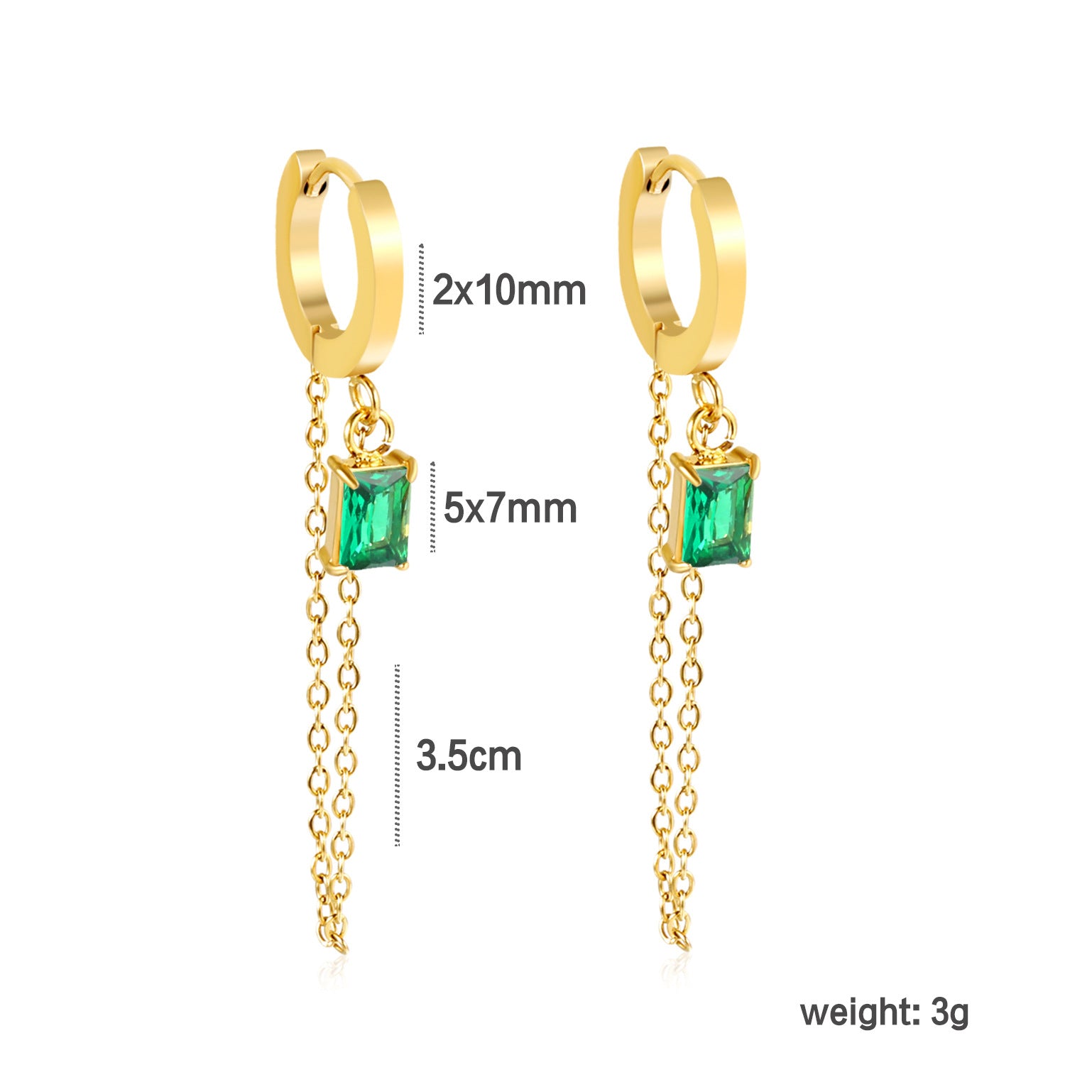 Damen Hängende Ohrhänger mit funkelnden Kristallen und eleganter Goldverzierung Shop Nory