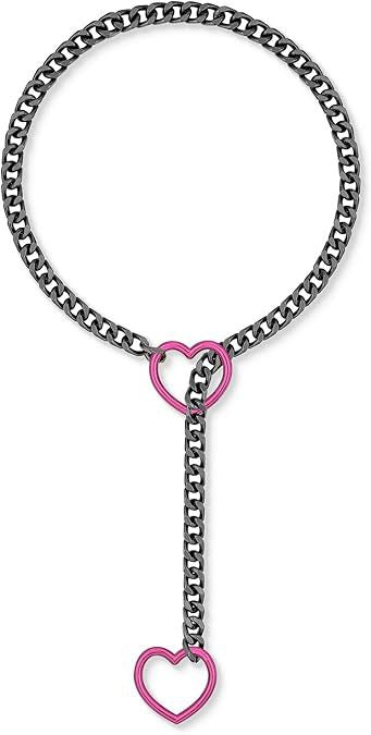 Damen auffällige Kette mit Herzanhängern und charakteristischem Design Shop Nory