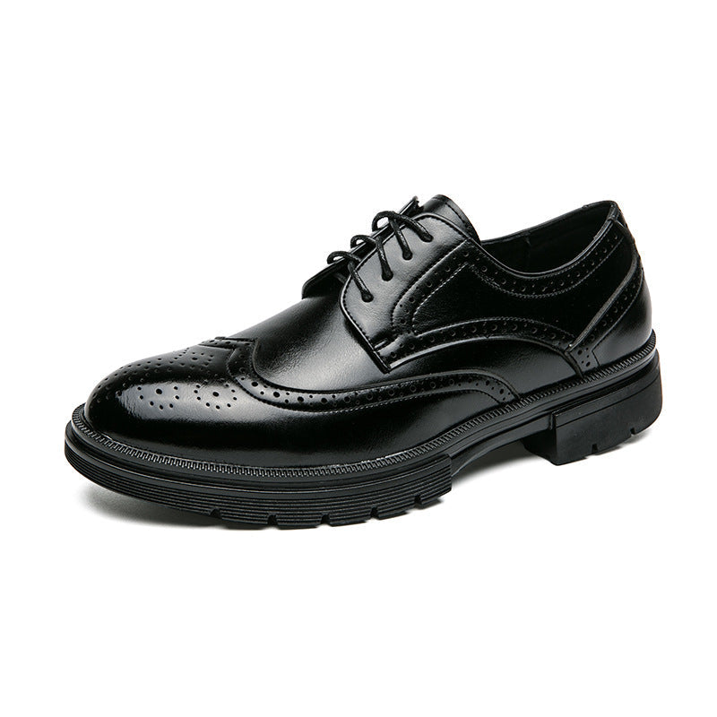 Herren Elegante Schnürschuhe mit klassischen Broguemuster und rutschfester Sohle