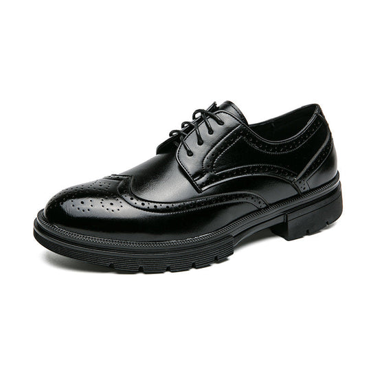 Herren Elegante Schnürschuhe mit klassischen Broguemuster und rutschfester Sohle