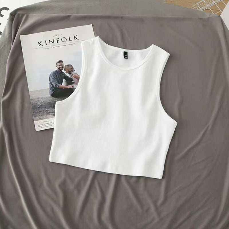 Damen Crop-Top aus atmungsaktivem Material mit figurbetontem Schnitt