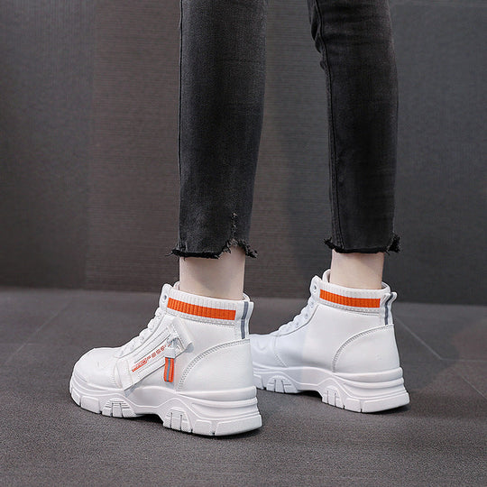 Damen Hohe Sneakers mit modischem Reißverschluss und atmungsaktivem Innenfutter