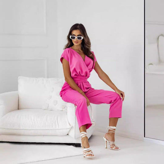 Damen Eleganter Wickel-Overall
