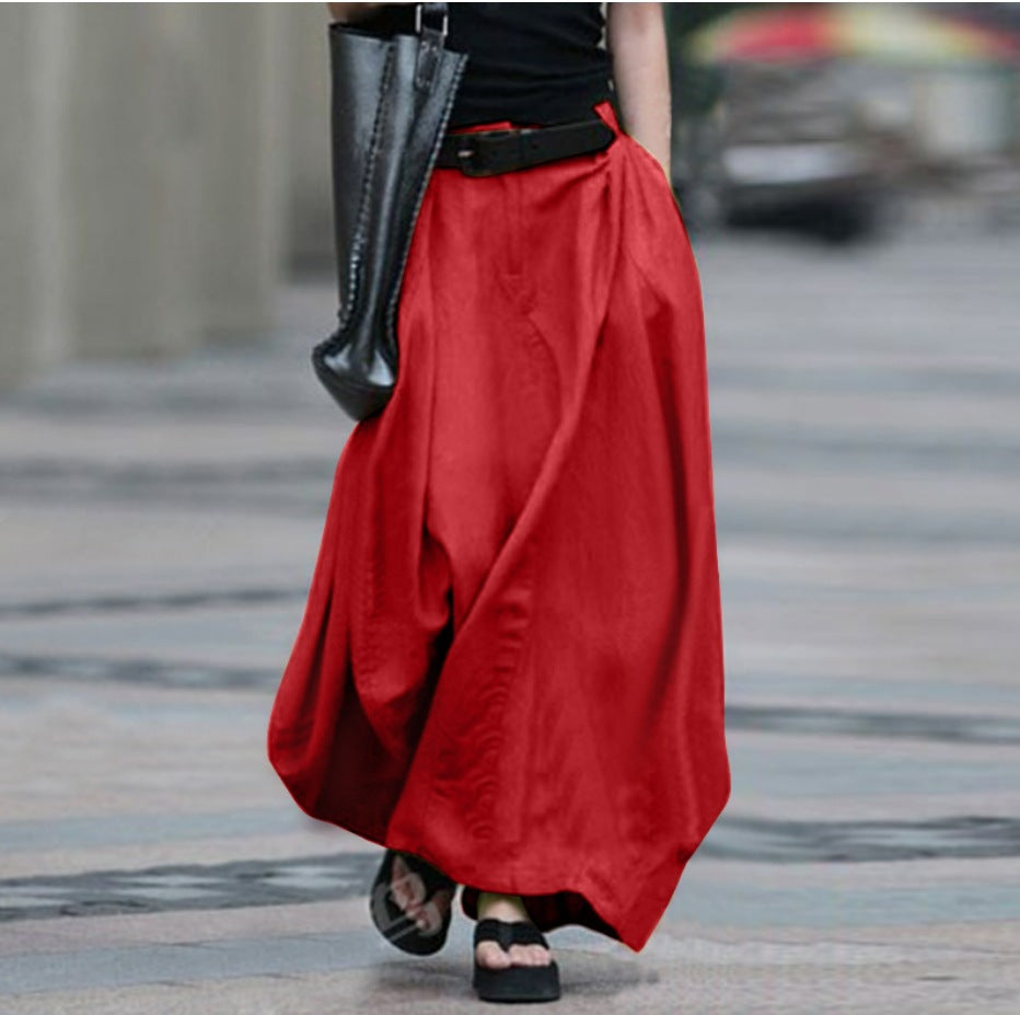 Damen Maxirock mit fließendem Schnitt und elegantem Fall Shopnory