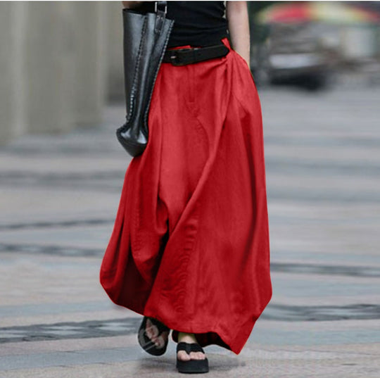 Damen Maxirock mit fließendem Schnitt und elegantem Fall Shopnory