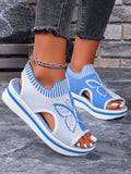Damen Sportliche Plateau-Sandalen mit modischem Schmetterlingsdesign