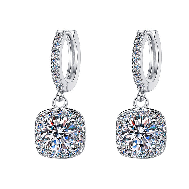 Damen Ohrhänger mit funkelnden Zirkonia und eleganter Fassung Shop Nory