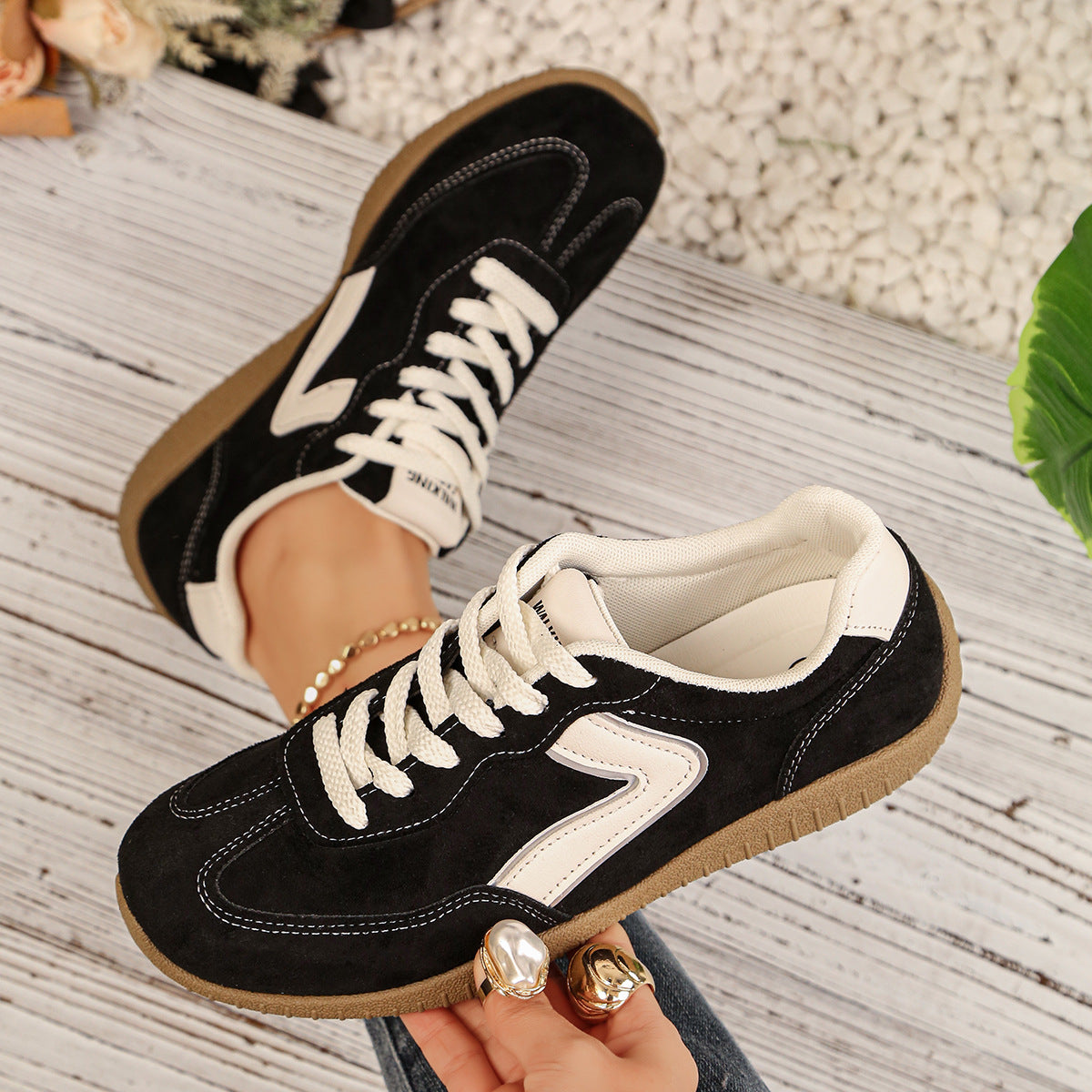 Damen Casual Sneakers aus hochwertigem Wildleder mit rutschfester Sohle