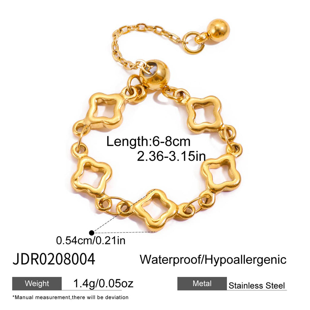 Damen Armband mit eleganten herzförmigen Elementen aus hypoallergenem Edelstahl Shop Nory