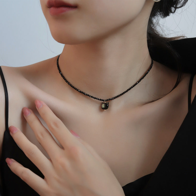 Damen Choker-Halskette mit eleganten Kristall-Akzenten Shop Nory