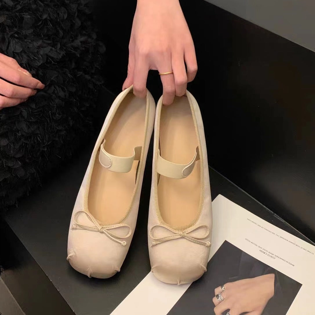 Damen Ballerinas mit anpassbarem Riemchen und eleganter Schleifenapplikation