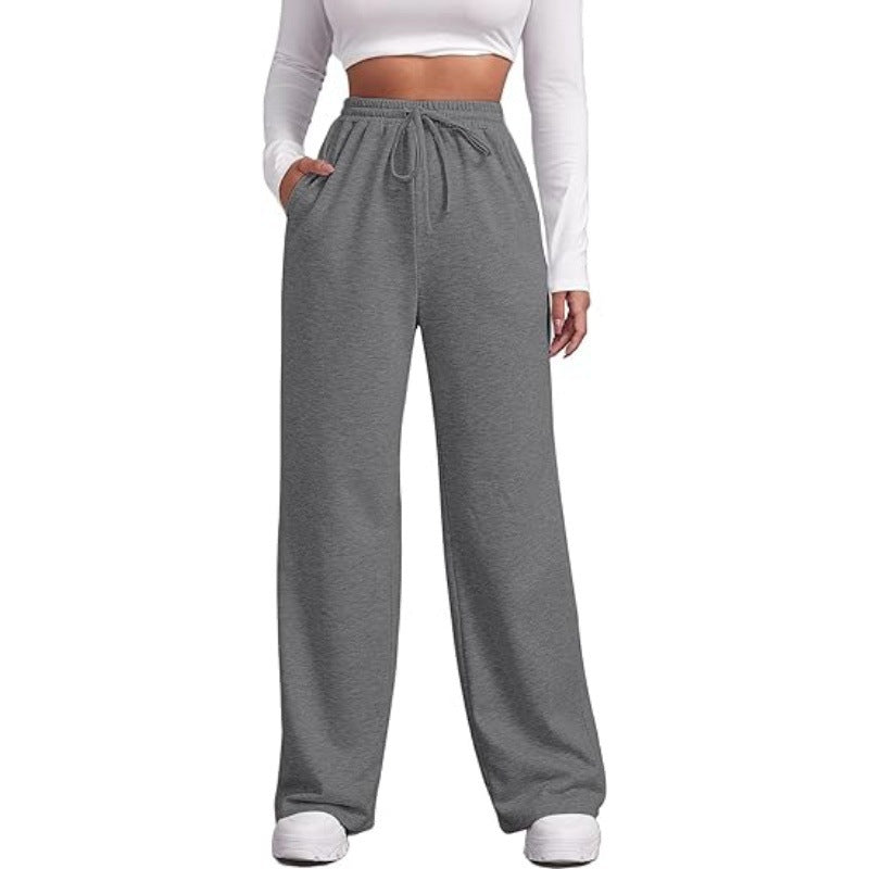 Damen nan fließende Relax-Palazzohose mit hohem Komfortbund, Kordelzug und seitlichen Einschubtaschen Shop Nory