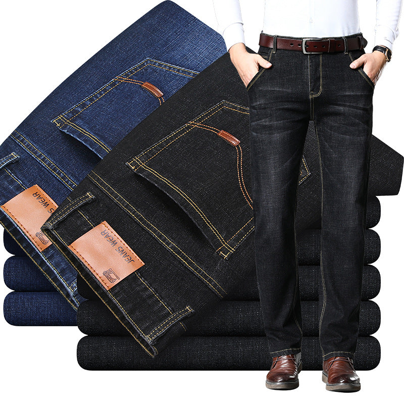 Herren klassische Jeans im lässigen Business-Stil mit besonders bequemer Passform