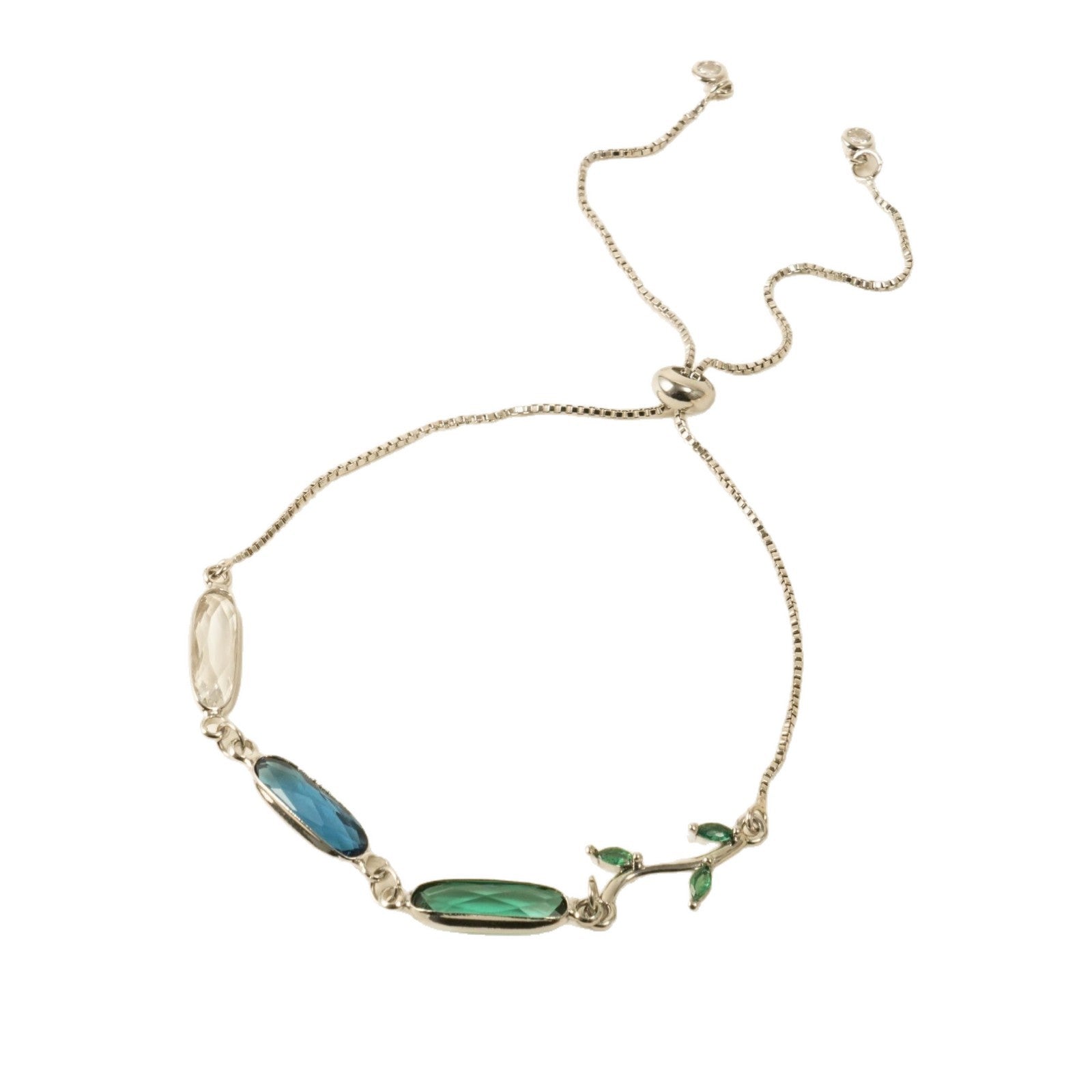 Damen elegante Halskette mit bunten Edelsteinen Shop Nory