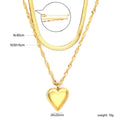 Damen Halskette mit mehrlagigem Herzanhänger und eleganter Gliederkette Shop Nory