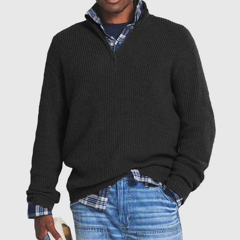 Der stilvolle Zip-Pullover für Herren