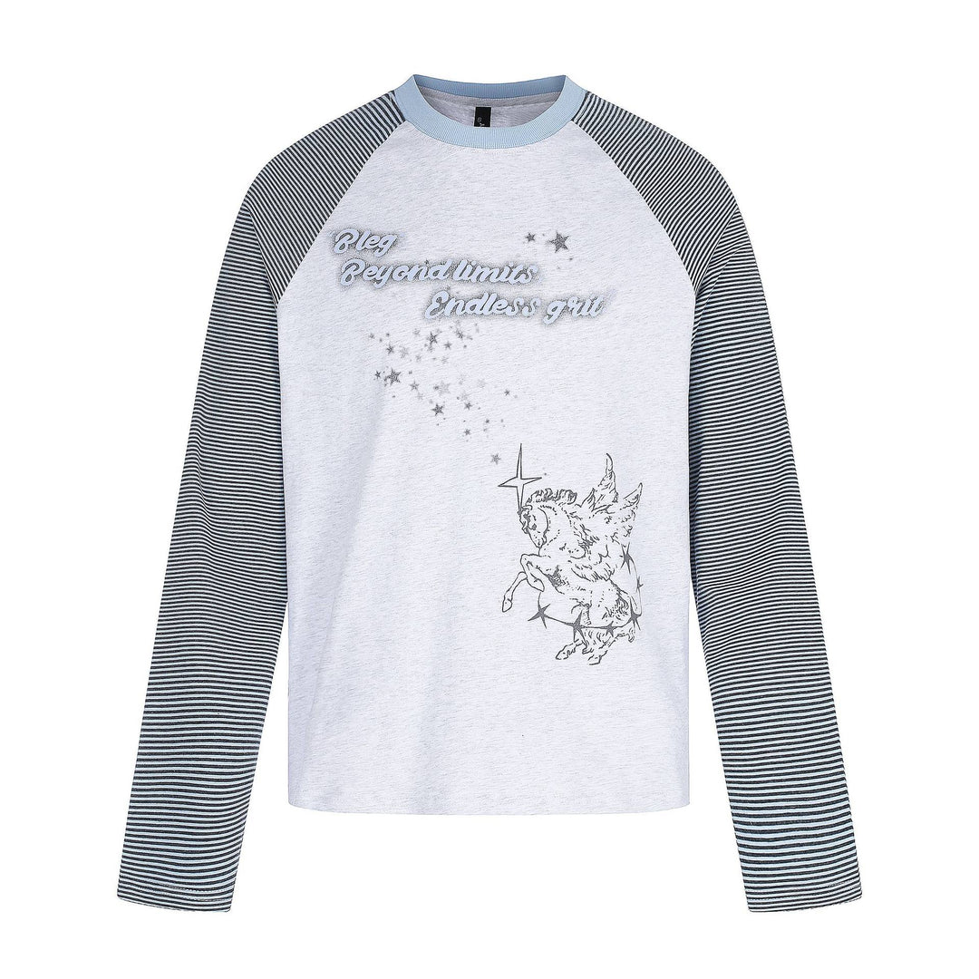 Damen Langarmshirt mit Raglanärmeln und Einhorn-Print Shop Nory