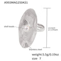 Damen stilvoller Ring mit Muschelabbildung und Perle Shop Nory