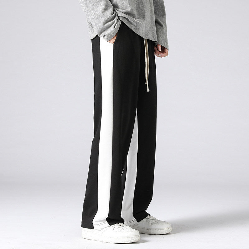 Herren Weite Trackpants mit kontrastseiteneinsätzen, elastischem Bund & Kordelzug Shop Nory