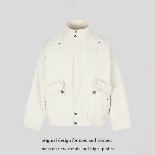 Damen Leichte Oversize-Fieldjacke mit Stehkragen, Druckknopfleiste und aufgesetzten Klappentaschen Shop Nory