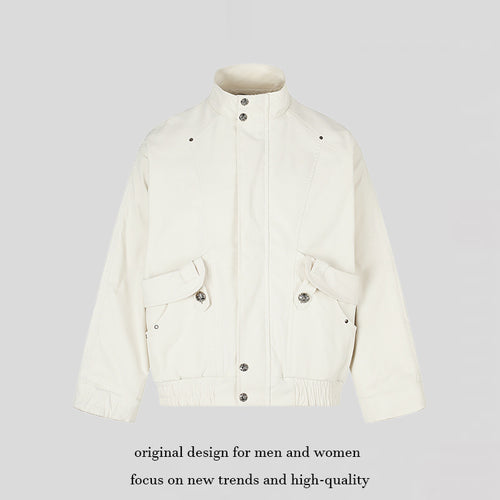 Damen Leichte Oversize-Fieldjacke mit Stehkragen, Druckknopfleiste und aufgesetzten Klappentaschen Shop Nory
