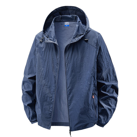Herren Leichte Outdoorjacke mit verstellbarem Kapuzendesign Shop Nory
