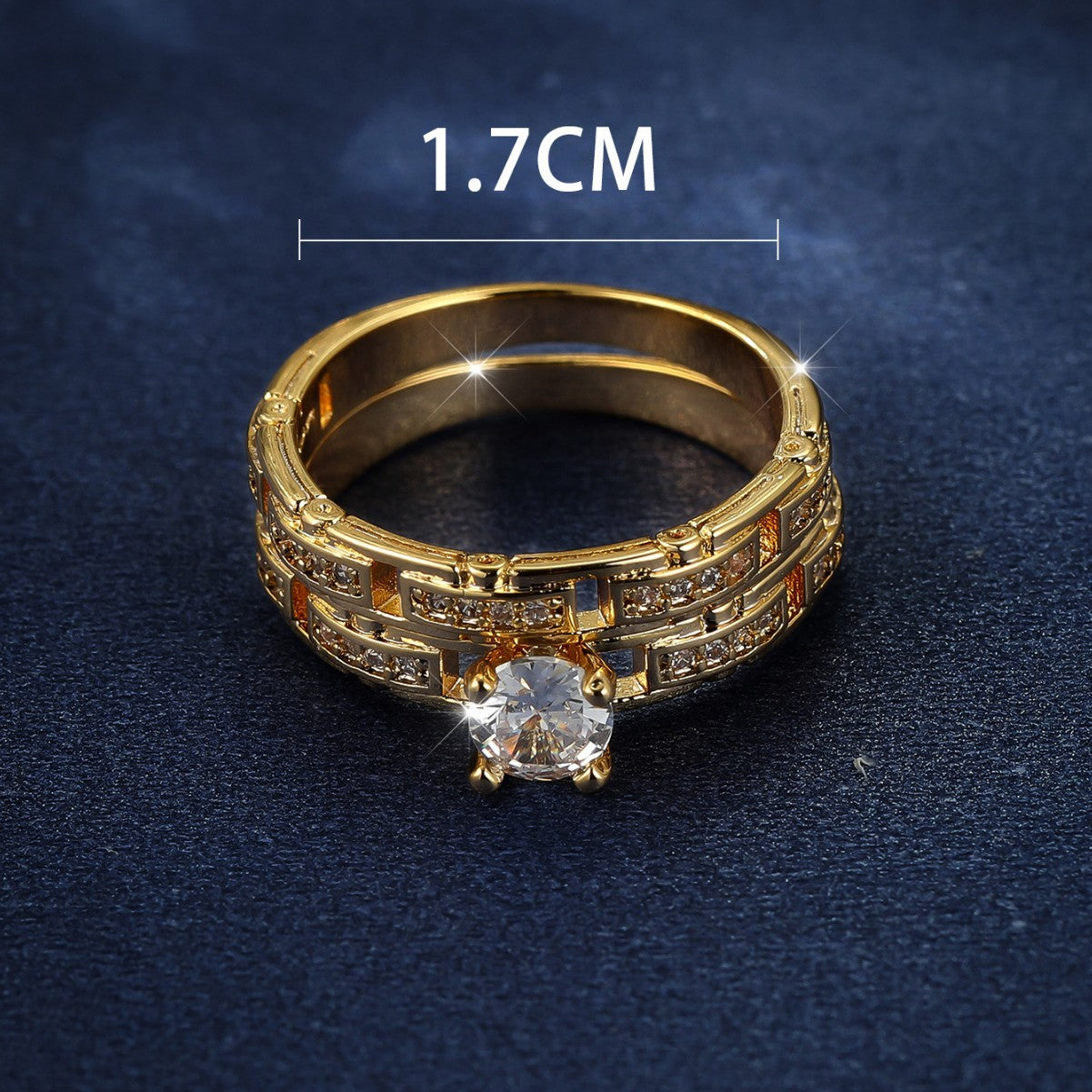 Damen Ring mit funkelnden Zirkonia und verschnörkeltem Design Shop Nory