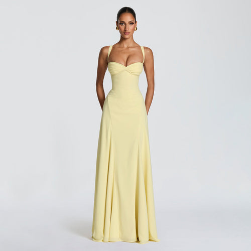 Damen Elegantes Abendkleid mit tailliertem Schnitt und verstellbaren Trägern