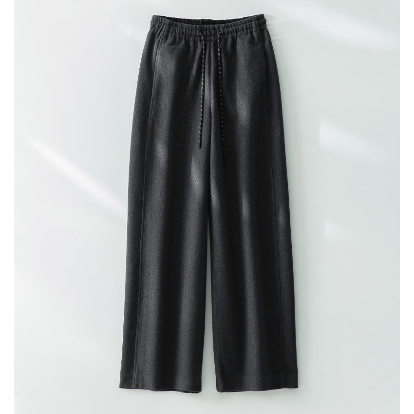 Damen Weite Komfort-Strickhose mit Gummibund und Tunnelzug Shop Nory