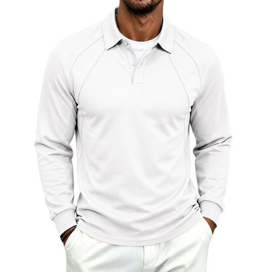 Herren Langarm-Polohemd aus atmungsaktivem Jersey mit Raglanärmeln Shop Nory