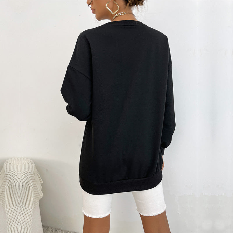 Damen Oversize-Sweatshirt mit College-Print und Raglanärmeln Shop Nory