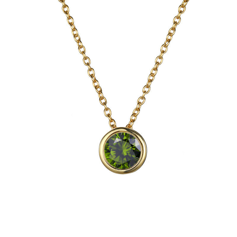 Damen Halskette mit funkelndem Zirkonia-Anhänger in elegantem Design Shop Nory