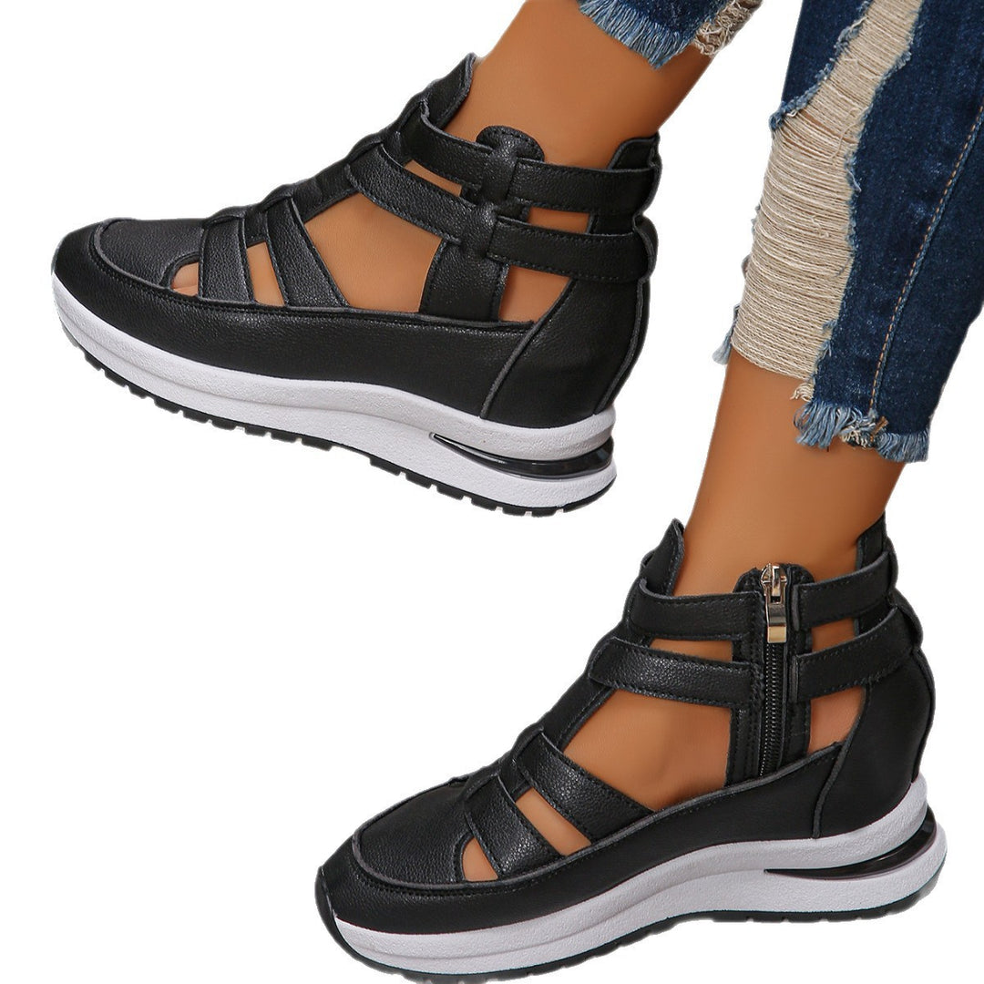 Damen Sportliche Plateau-Sandale mit geflochtenem Riemen und dämpfender Profilsohle Shop Nory