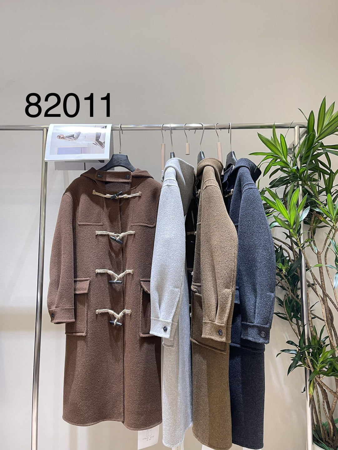 Damen Woll-Dufflecoat mit Knebelverschlüssen und Oversize-Schnitt Shop Nory