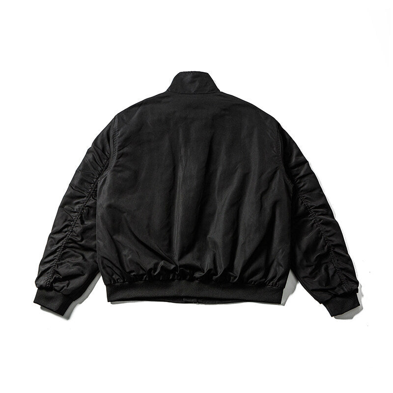 Herren Leichte Bomberjacke im minimalistischen Satin-Look mit Stehkragen und elastischem Saum Shop Nory
