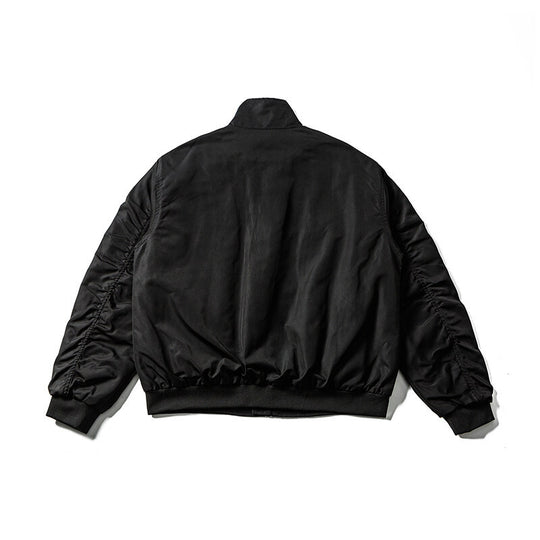 Herren Leichte Bomberjacke im minimalistischen Satin-Look mit Stehkragen und elastischem Saum Shop Nory