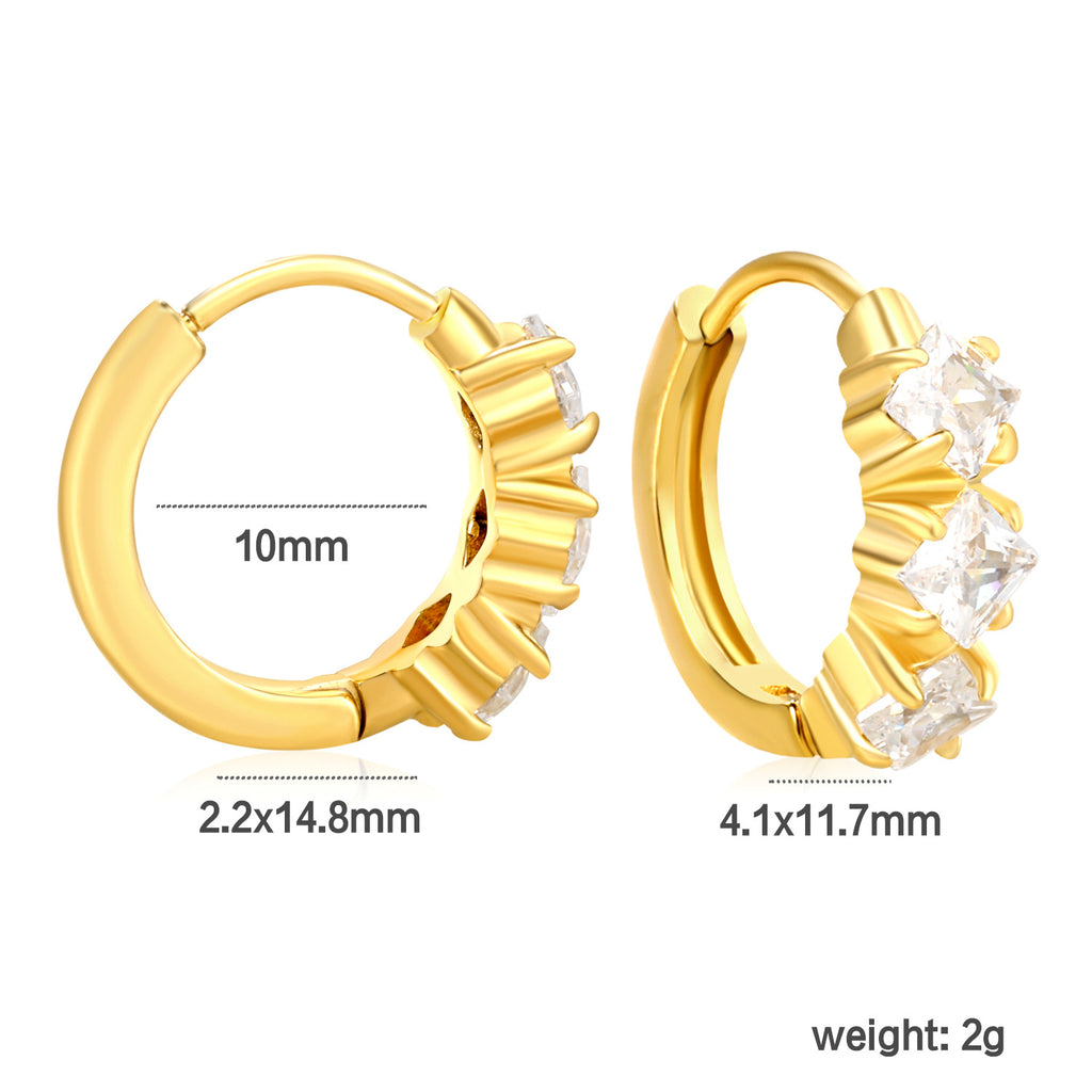 Damen Creolen mit funkelnden Zirkonia und elegantem Design Shop Nory