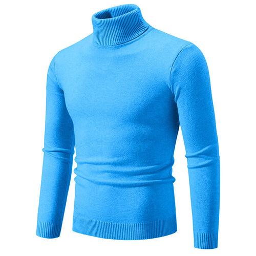 Herren eleganter Rollkragenpullover aus feiner Baumwolle