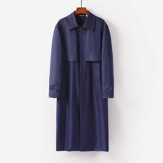Damen leichter Trenchcoat mit verdeckter Knopfleiste und Schultercape Shop Nory