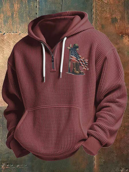 Herren Kapuzensweater mit amerikanischem Flaggenmotiv Shop Nory