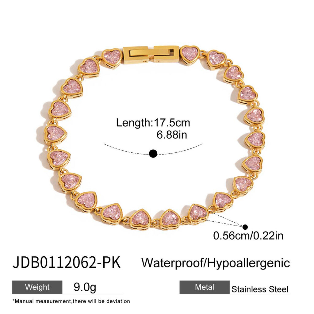 Damen Armband mit funkelnden Kristallen aus hypoallergenem Edelstahl Shop Nory