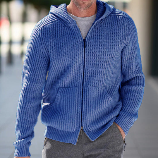 Herren Strickjacke mit Kapuze