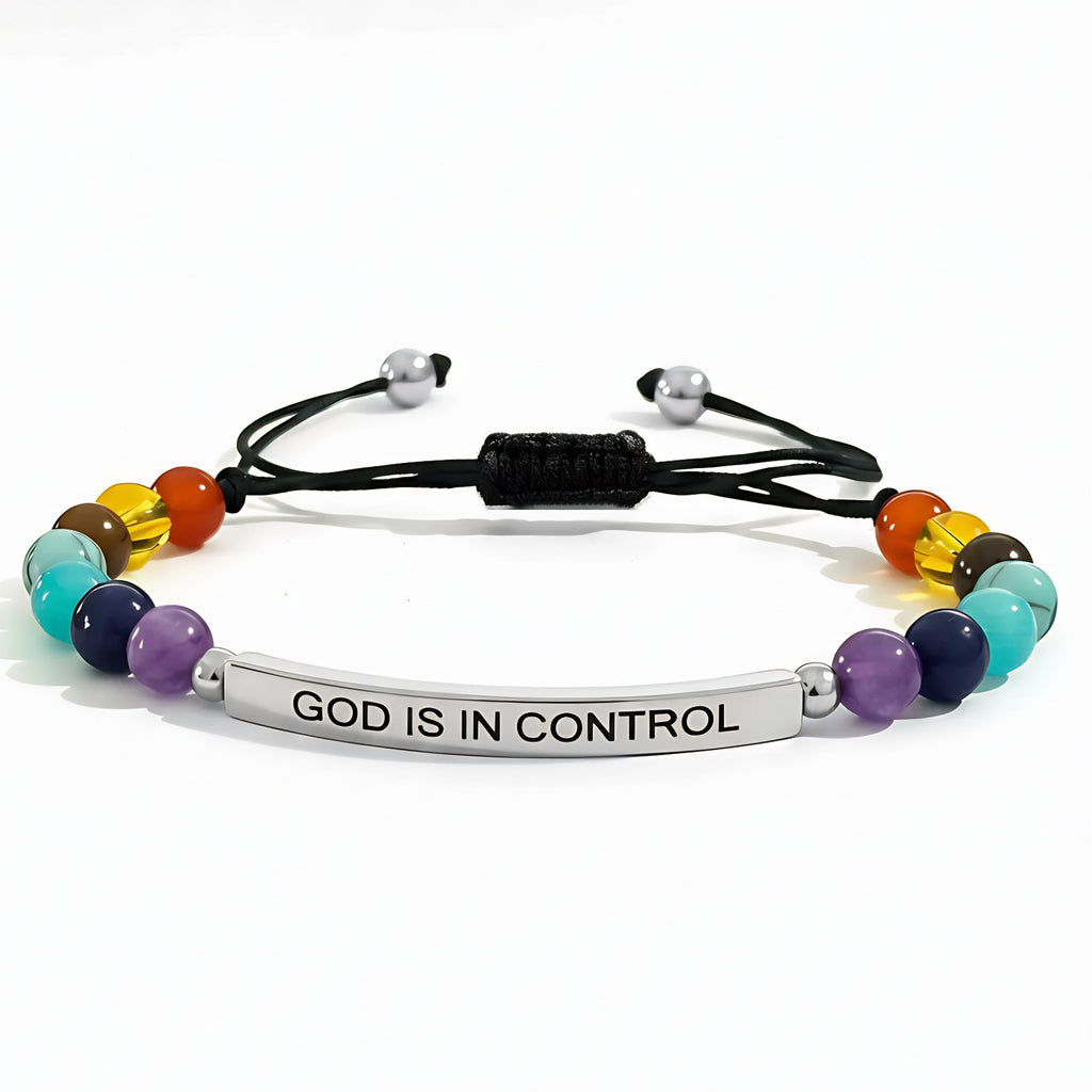Damen Motivationsarmband mit bunten Edelsteinen und inspirierendem Spruch Shop Nory
