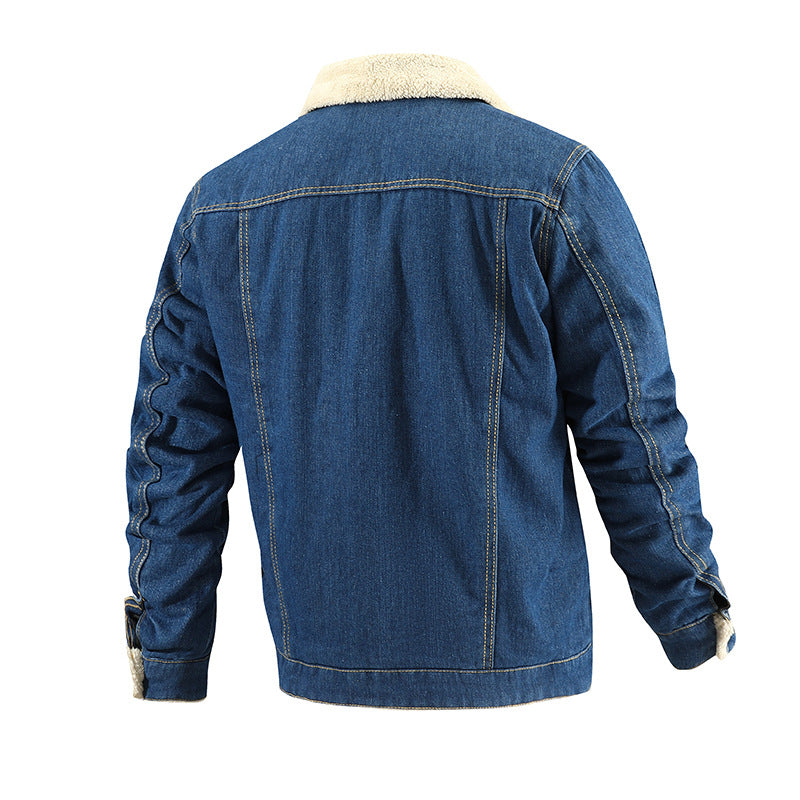 Herren Denimjacke mit Teddyfutter im Used-Look und Knopfleiste Shop Nory