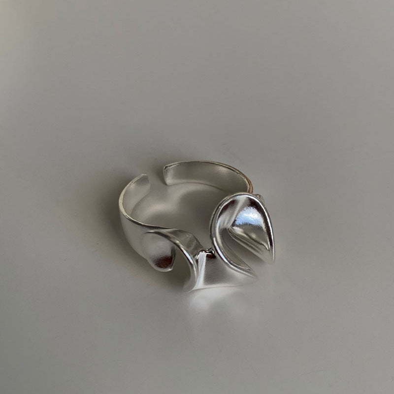 Damen Offener Ring mit kunstvollem, fließendem Design Shop Nory