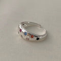 Damen Zierlicher Ring mit bunten Edelsteinen und filigranem Design Shop Nory
