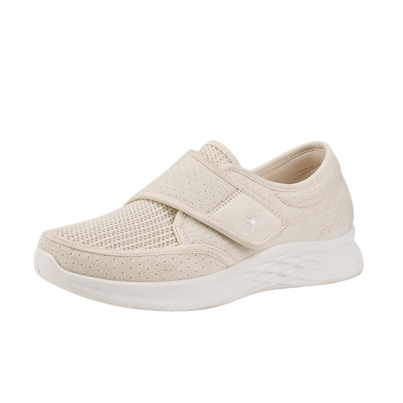 Damen sportliche und atmungsaktive Slipper mit Klettverschluss Shopnory